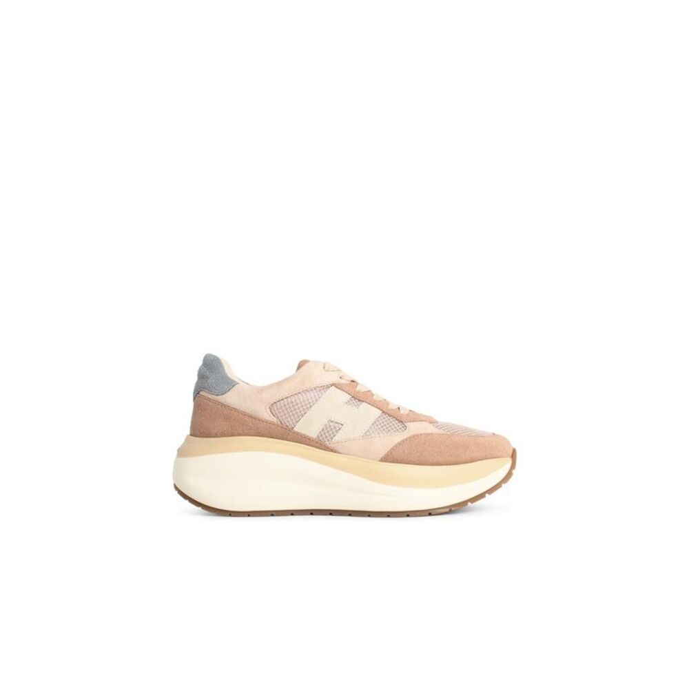 Hogan 'Hogan Maxi I Active' Sneakers In Pink Light Blue Beige Suede Blend Women